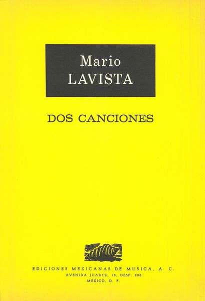 Dos Canciones : For Medium Voice and Piano.