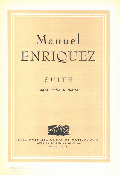 Suite : For Violin and Piano.