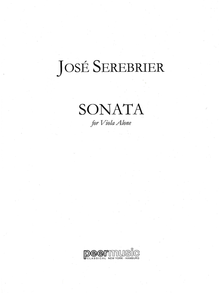 Sonata : For Viola Alone.