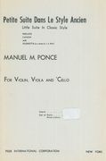 Petite Suite Dans le Style Ancien : For Violin, Viola and Violoncello.