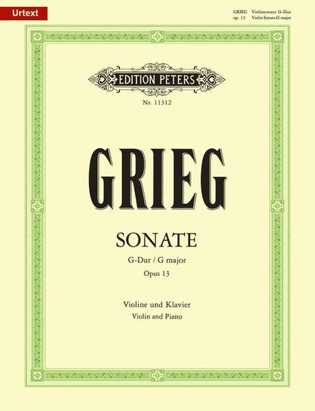 Sonate G-Dur, Op. 13 : Für Violine und Klavier / edited by Finn Benestad.