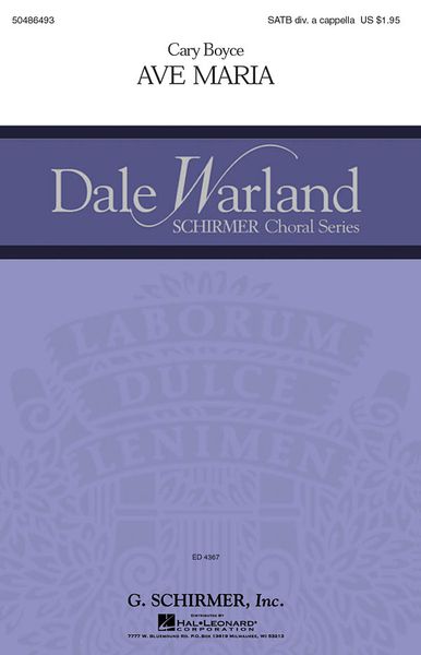 Ave Maria : For SSSAAATTTBBB Chorus / Ed. by Dale Warland.