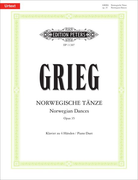 Norwegische Tänze = Norwegian Dances, Op. 35 : For Piano Duet / Ed. Rune J. Andersen.