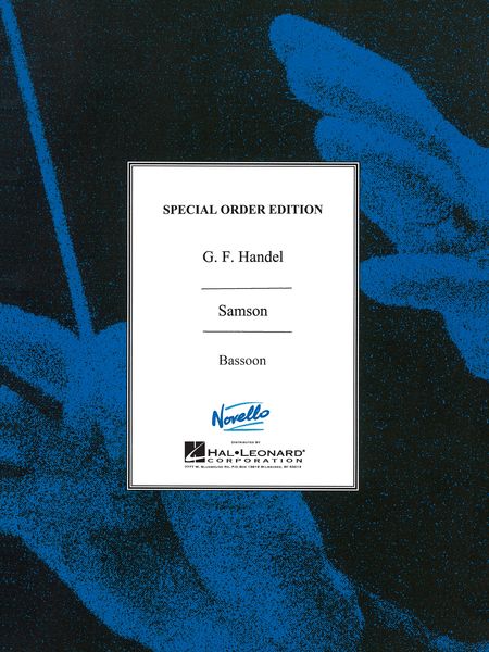Samson : Oratorio In Three Acts - Bassoon Part.