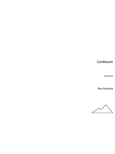 Continuum : For Two Pianos (1985).