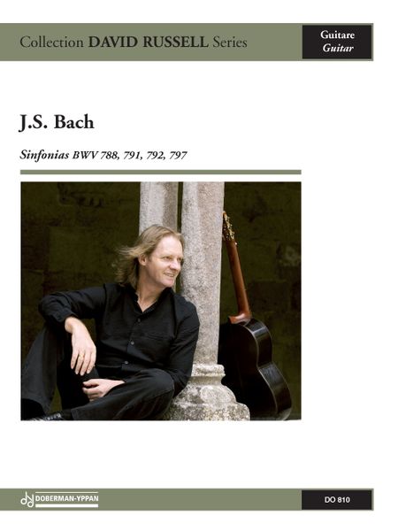 Sinfonias, BWV 788, 791, 792, 797 : For Guitar / arranged by David Russell.