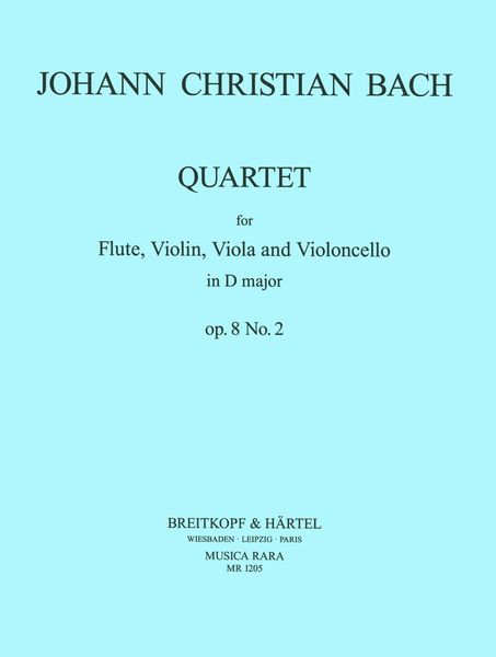 Quartett In D, Op. 8 Nr. 2 : For Flute, Violin, Viola and Violoncello / edited by Stanley Sadie.