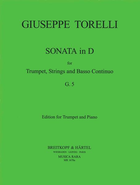 Sonata In D (G5) : For Trumpet and Piano.