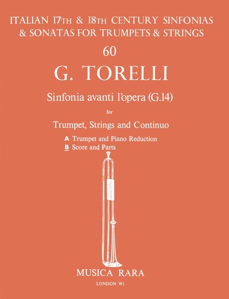 Sinfonia Avanti l'Opera : For Trumpet, 2 Violins and Basso Continuo / edited by Edward H. Tarr.
