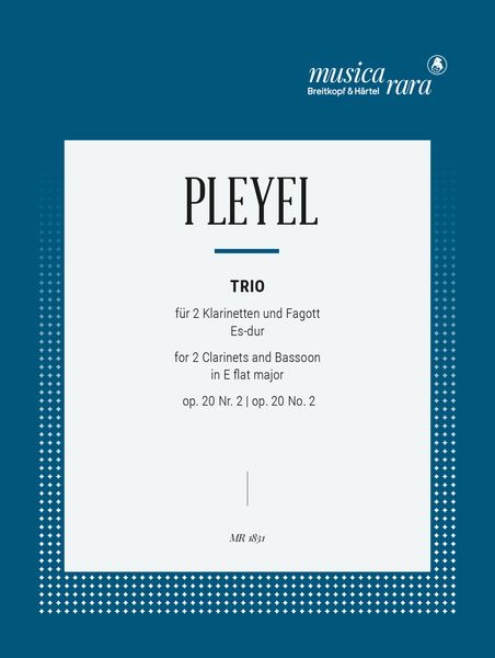Trio In E Flat Major, Op. 20 No. 2 : For 2 Clarinets and Bassoon / edited by Himie Voxman.