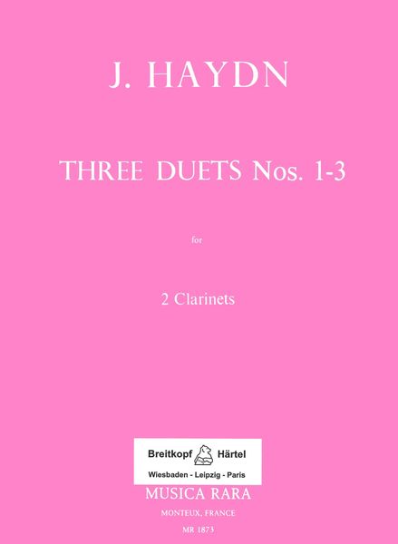 6 Duos Concertants : For Two Clarinets - Vol. 1 : Nos. 1-3 / edited by Himie Voxman.