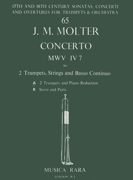 Concerto In D No. 1 : For 2 Trumpets and Piano / edited by Robert P. Block.
