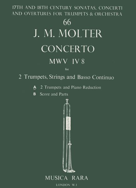 Concerto In D No. 2 : For 2 Trumpets and Piano / edited by Robert P. Block.