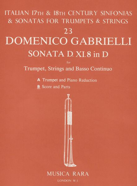 Sonata D. XI. 8 In D : For Trumpet, Strings and Continuo / edited by Robert P. Block.