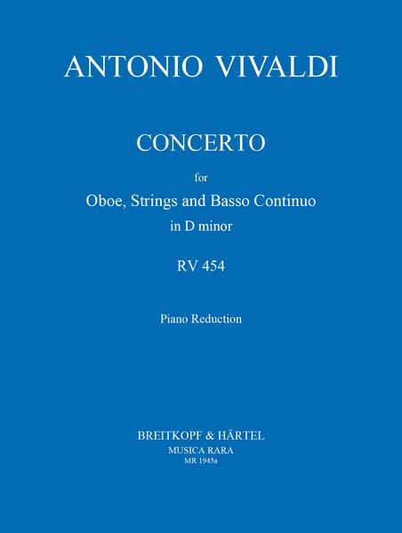 Concerto In D, RV 454 : For Oboe and Piano / edited by Robert P. Block.