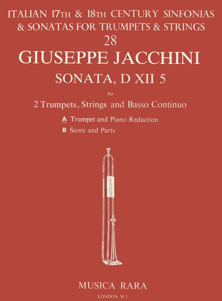 Sonata In D No. XII/5 : For Trumpet and Piano / edited by Robert P. Block.