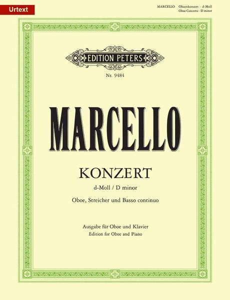 Oboe Concerto In D Minor : For Oboe and Piano.