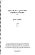 Concerto : For Soprano Saxophone and Wind Ensemble (2007).