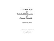 Tsuke Kage - Chamber Version Of No. 2 Of Moonshadows : For Percussion and Ensemble.
