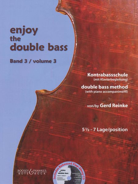 Enjoy The Double Bass, Vol. 3 : Double Bass Method (With Piano Accompaniment).