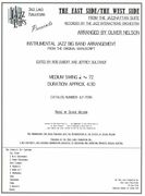 East Side/The West Side : For Jazz Ensemble / Ed. Jeffrey Sultanof and Rob Duboff.