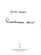 Reinhold Brinkmann... Warum? : For Solo Piano (2002).
