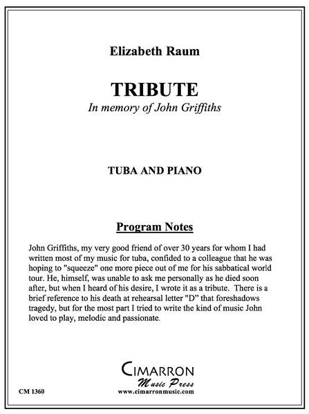 Tribute - In Memory Of John Griffiths : For Tuba and Piano.