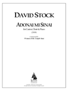 Adonai Mi Sinai : For Cantor, Choir and Piano (2008).
