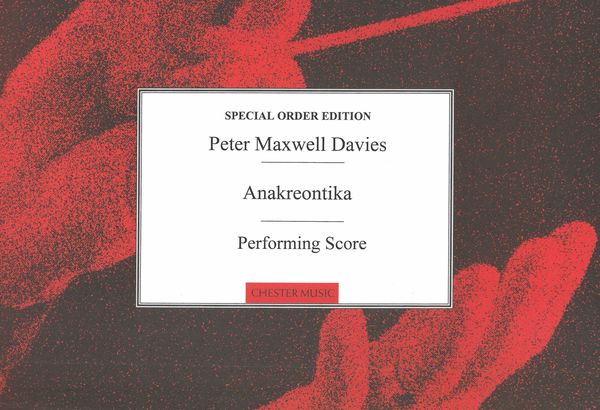 Anakreontika : For Soprano, Alto Flute, Cello, Harpsichord and Percussion.