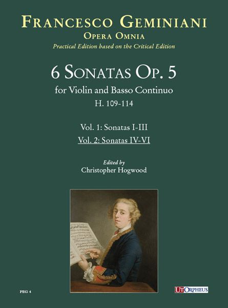 6 Sonatas, Op. 5 : For Violin and Basso Continuo - Vol. 2 / Ed. Christopher Hogwood.