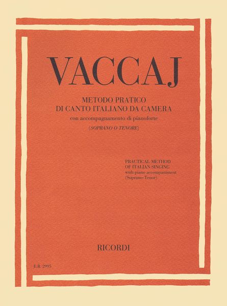 Metodo Pratico Di Canto Italiano Da Camera, Con Accompagnamento Di Pianoforte (Soprano/Tenore).