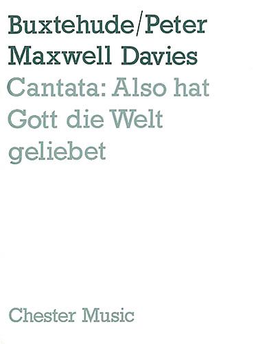 Cantata : Also Hat Gott Die Welt Geliebet.