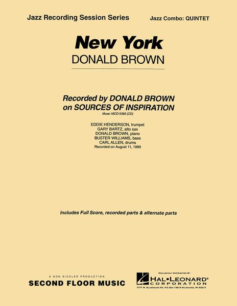 New York : For Jazz Combo.