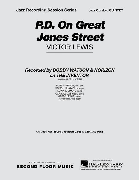 P. D. On Great Jones Street : For Jazz Combo.