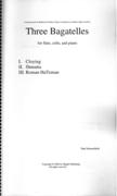 Three Bagatelles : For Flute, Cello and Piano.