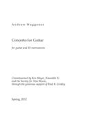 Concerto For Guitar : For Guitar and 10 Instruments (2012).