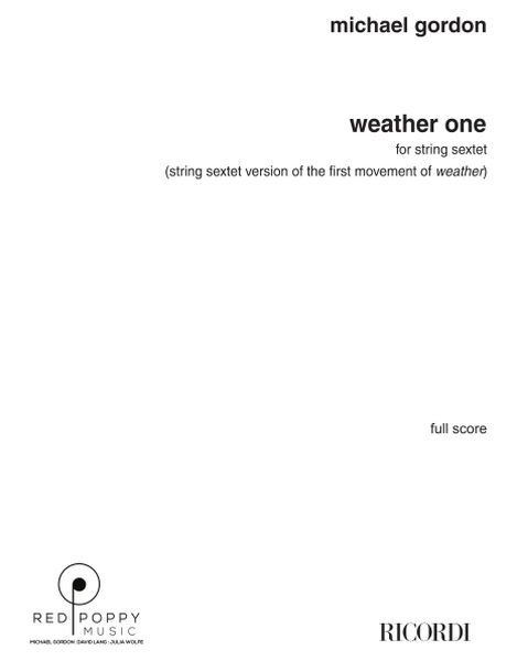 Weather One : For String Sextet.