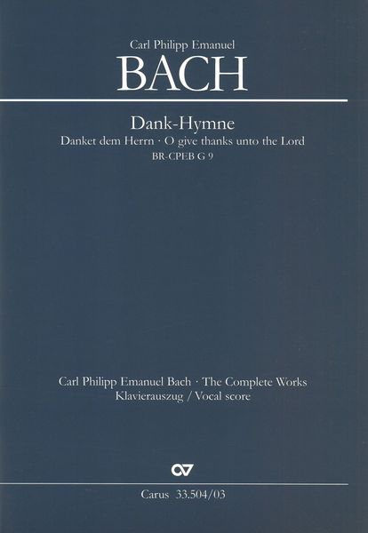 Dank-Hymne : Danket Dem Herrn / edited by Ulrich Leisinger.