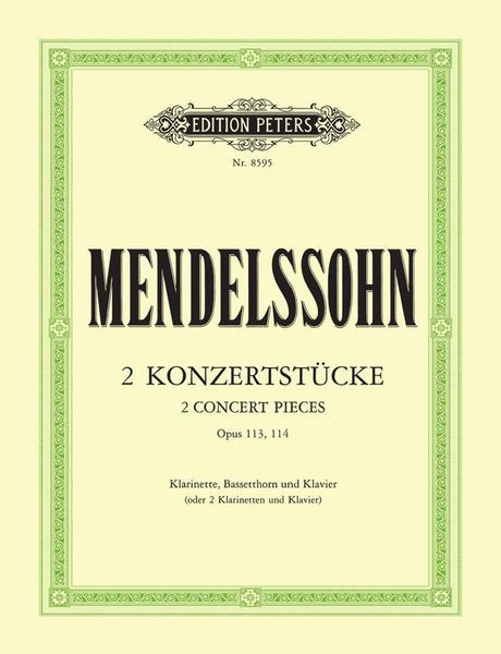 2 Konzertstücke, Op. 113 and Op. 114 : For 2 Clarinets and Piano.