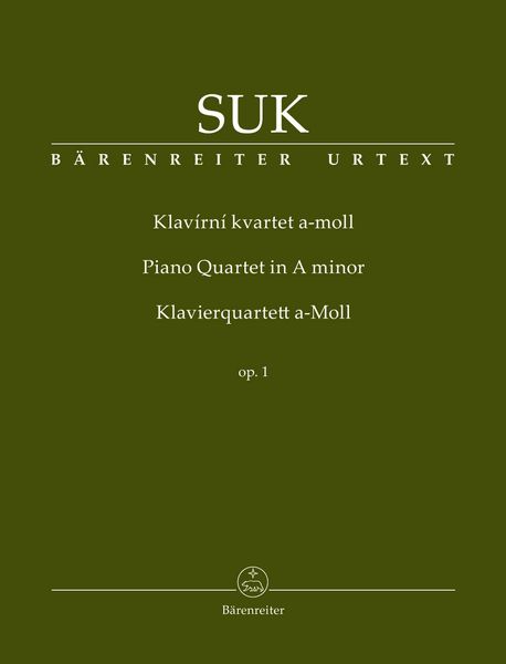 Piano Quartet In A Minor, Op. 1 / edited by Zdenek Nouza.