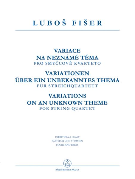Variations On An Unknown Theme : For String Quartet (1976).