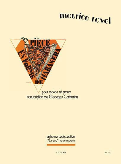 Piece En Forme De Habanera : For Violin and Piano / Transcription by Georges Catherine.