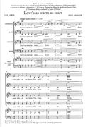 Love's As Warm As Tears : For SATB Choir A Cappella.