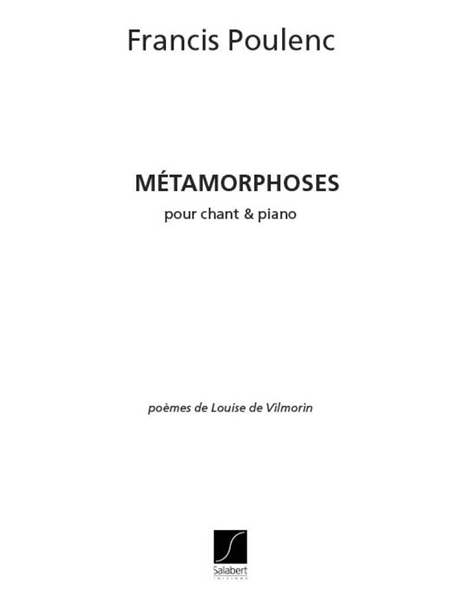 Métamorphoses : For Medium Voice and Piano.