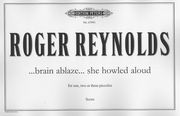 Brain Ablaze… She Howled Aloud : For One, Two Or Three Piccolos (2002).