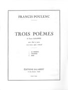 Trois Poemes De Louise Lalanne : Pour Chant Et Piano.