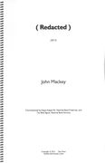 (Redacted) : For Concert Band (2013).