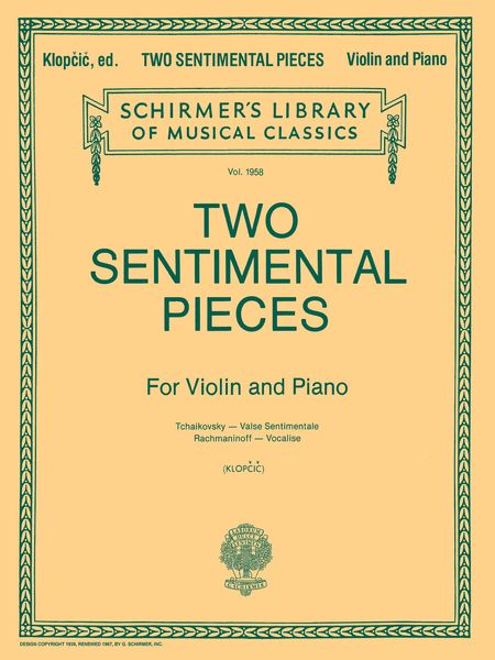 Two Sentimental Pieces : For Violin and Piano / edited by Rok Klopcic.
