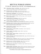 Nine Duets For Solo Voices, Opus 62, 63, 64, 65, 68, 69, 70, 71, 102.