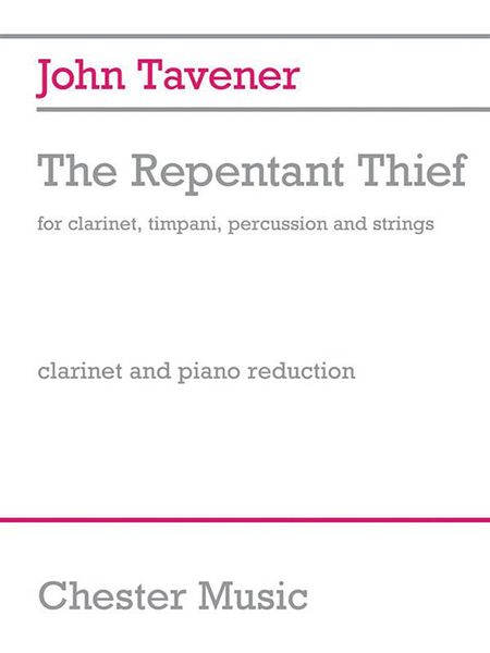 The Repentant Thief : For Clarinet, Timpani, Percussion and Strings (1990) - Piano reduction.
